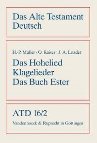 Carte Das Hohe Lied / Klagelieder / Das Buch Esther Otto Kaiser