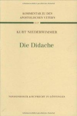 Book Die Didache Kurt Niederwimmer