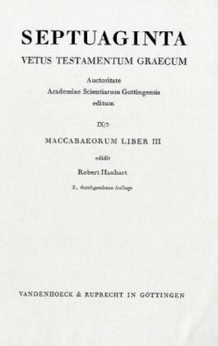 Kniha Maccabaeorum Robert Hanhart