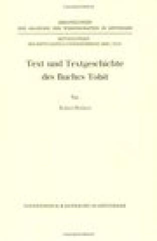 Buch Text und Textgeschichte des Buches Tobit Robert Hanhart