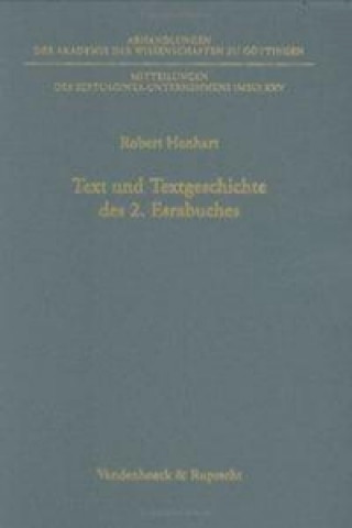 Buch Text und Textgeschichte des 2. Esrabuches Robert Hanhart