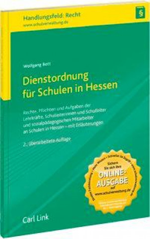 Kniha Dienstordnung für Schulen in Hessen Wolfgang Bott