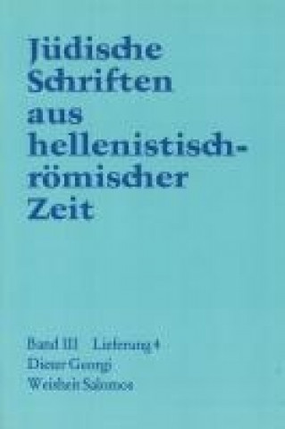 Knjiga Weisheit  Salomos Dieter Georgi