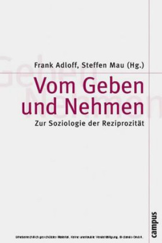 Książka Vom Geben und Nehmen Frank Adloff