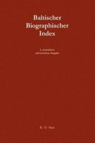 Kniha Baltischer Biographischer Index Axel Frey