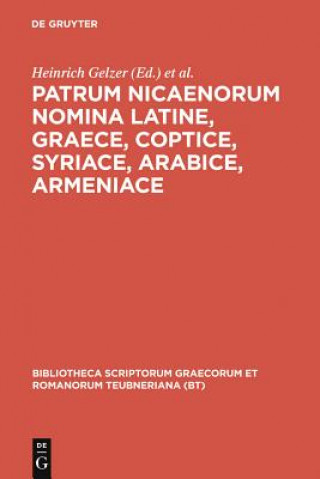 Könyv Patrum Nicaenorum Nomina, Lat CB Otto Cuntz
