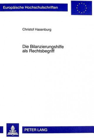 Könyv Die Bilanzierungshilfe ALS Rechtsbegriff Christof Hasenburg