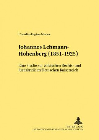 Carte Johannes Lehmann-Hohenberg (1851-1925) Claudia-Regine Nerius