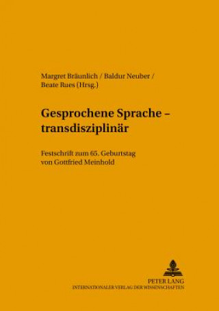 Kniha Gesprochene Sprache - transdisziplinaer Margret Bräunlich