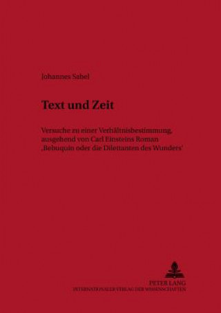 Kniha Text und Zeit Johannes Sabel