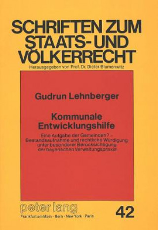 Buch Kommunale Entwicklungshilfe Gudrun Lehnberger