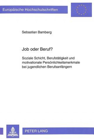 Könyv Job Oder Beruf? Sebastian Bamberg