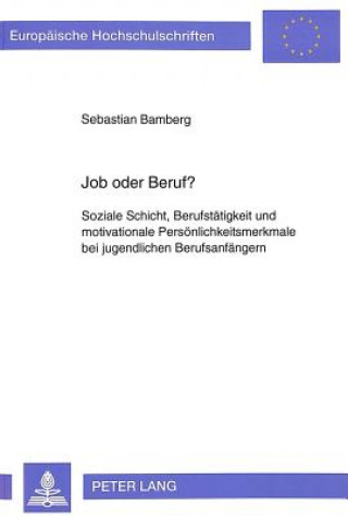 Książka Job Oder Beruf? Sebastian Bamberg