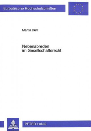 Книга Nebenabreden Im Gesellschaftsrecht Martin Dürr