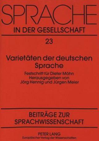 Kniha Varietaeten der deutschen Sprache Jörg Hennig