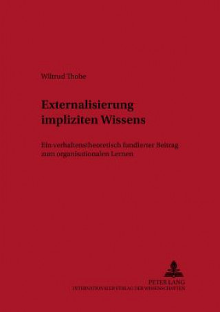 Buch Externalisierung Impliziten Wissens Wiltrud Thobe