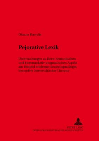 Libro Pejorative Lexik Oksana Havryliv