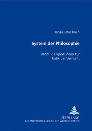 Knjiga System Der Philosophie Hans-Dieter Klein