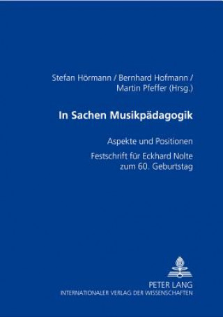 Książka In Sachen Musikpaedagogik Stefan Hörmann