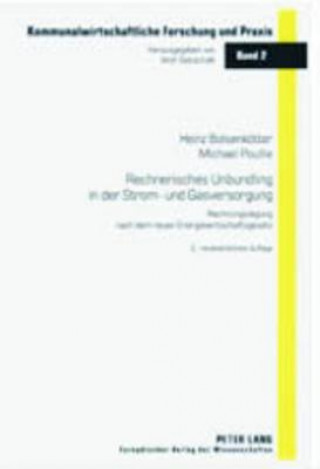 Carte Rechnerisches Unbundling in Der Strom- Und Gasversorgung Heinz Bolsenkötter