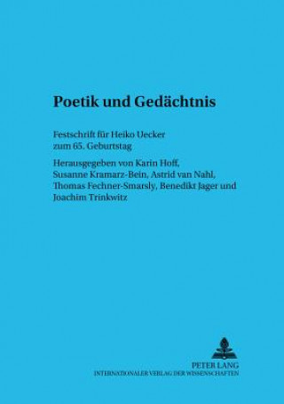 Kniha Poetik und Gedaechtnis Karin Hoff