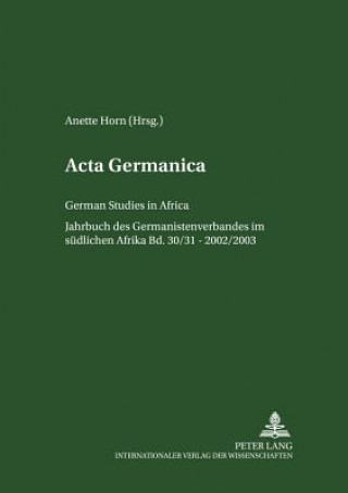 Buch ACTA Germanica Anette Horn