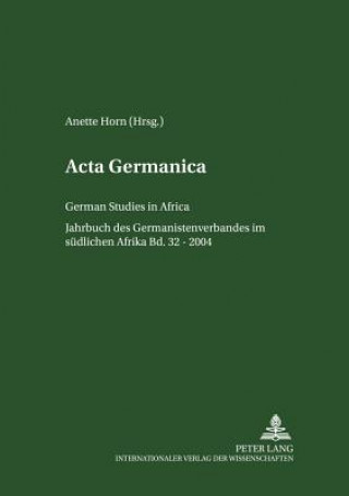 Buch ACTA Germanica Anette Horn