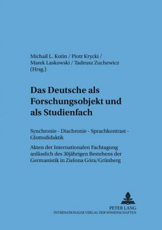 Carte Das Deutsche ALS Forschungsobjekt Und ALS Studienfach Michail L. Kotin