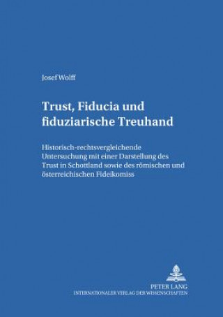Kniha Trust, Fiducia Und Fiduziarische Treuhand Josef Wolff