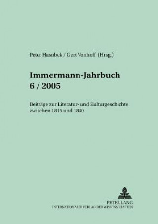 Книга Immermann-Jahrbuch 6/2005 Peter Hasubek