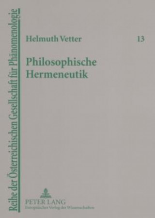 Carte Philosophische Hermeneutik Helmuth Vetter