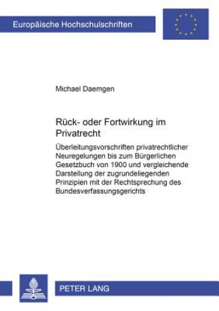 Könyv Rueck- Oder Fortwirkung Im Privatrecht Michael Daemgen