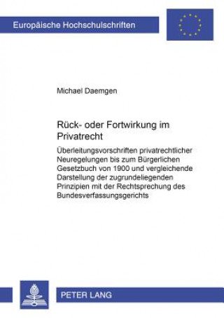 Buch Rueck- Oder Fortwirkung Im Privatrecht Michael Daemgen