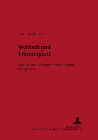 Book Weisheit Und Froemmigkeit Johannes Marböck