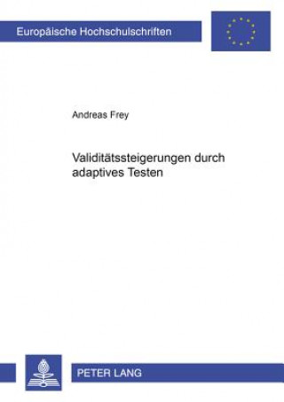 Knjiga Validitaetssteigerungen Durch Adaptives Testen Andreas Frey