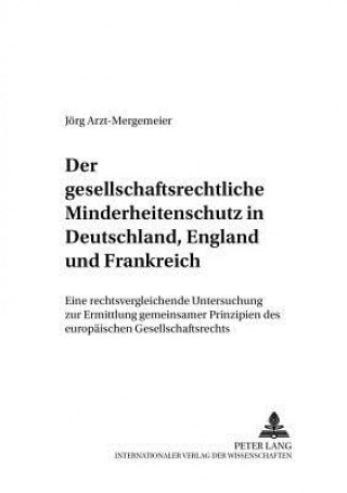 Knjiga Gesellschaftsrechtliche Minderheitenschutz in Deutschland, England Und Frankreich Jörg Arzt-Mergemeier