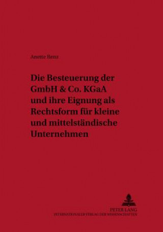 Carte Besteuerung Der Gmbh & Co. Kgaa Und Ihre Eignung ALS Rechtsform Fuer Kleine Und Mittelstaendische Unternehmen Anette Renz