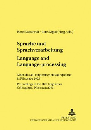 Kniha Sprache und Sprachverarbeitung / Language and Language-processing Pawel Karnowski