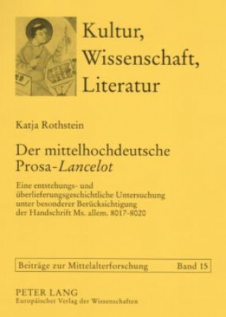 Książka Mittelhochdeutsche Prosa-Lancelot Katja Rothstein