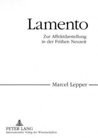 Kniha Lamento Marcel Lepper