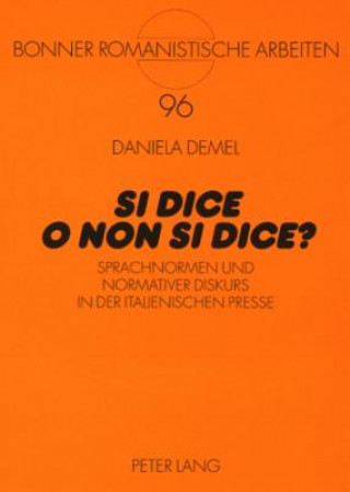 Kniha "Si Dice O Non Si Dice?" Daniela Demel