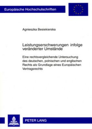 Kniha Leistungserschwerungen Infolge Veraenderter Umstaende Agnieszka Besiekierska