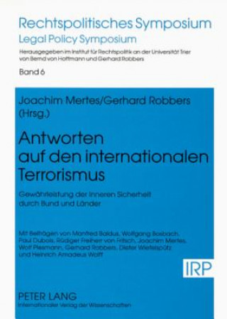 Könyv Antworten Auf Den Internationalen Terrorismus Joachim Mertes