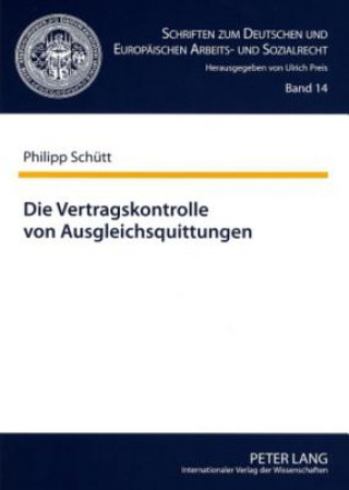 Buch Vertragskontrolle Von Ausgleichsquittungen Philipp Schütt