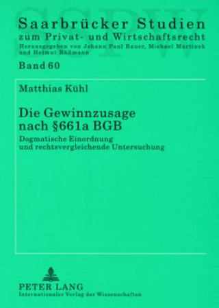 Kniha Gewinnzusage Nach 661a Bgb Matthias Kühl