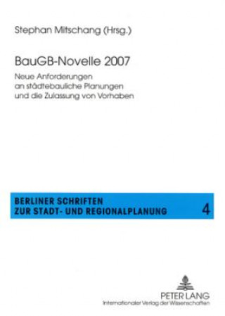 Kniha Baugb-Novelle 2007 Stephan Mitschang