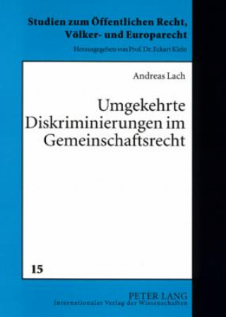 Książka Umgekehrte Diskriminierungen Im Gemeinschaftsrecht Andreas Lach