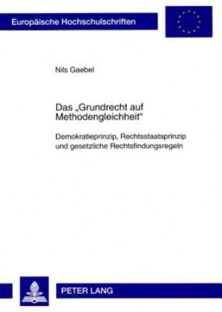 Książka Grundrecht Auf Methodengleichheit Nils Gaebel