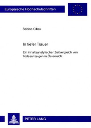 Könyv In Tiefer Trauer Sabine Cihak