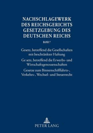 Book Nachschlagewerk des Reichsgerichts - Gesetzgebung des Deutschen Reichs Werner Schubert